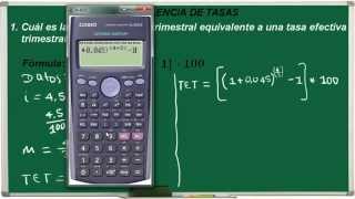 Tasas Equivalentes Matemáticas Financieras  Ejercicio 13 [upl. by Ainessey]