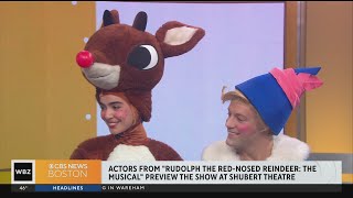 Actors from quotRudolph the RedNosed Reindeer The Musicalquot preview show at Shubert Theatre [upl. by Elnar]