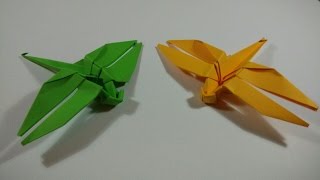 Como hacer una libelula de papel insecto de origami [upl. by Blanc221]