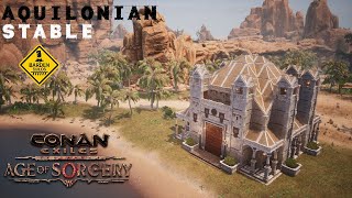 Conan Exiles Aquilonian Stables Speed Build No Mods [upl. by Ennavoj]