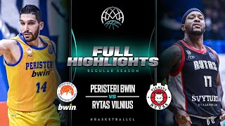 Peristeri bwin v Rytas Vilnius  Full Game Highlights  BasketballCL 202324 [upl. by Annekim]