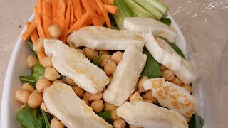 Lets cook halloumi salad🥗 easy and fastersatisfyingarabicshortvedio [upl. by Anen]