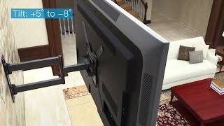 PERLESMITH PSMFK12 FullMotion TV Wall Mount  Perfect for Corner Mounting [upl. by Marih]