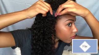 How I Install My Curly Clip In Extensions  CurlyHeavencom [upl. by Marsden]