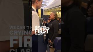 Passengers outraged Lady complaining about crying baby goes to first class shorts [upl. by Munson]