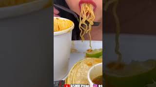 Eating Birria Ramen asmr food shorts [upl. by Nawak508]