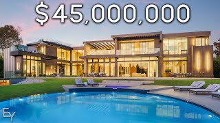 Inside a 45000000 Los Angeles Modern Mega Mansion with an Outdoor SPA [upl. by Cacilia]