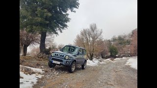 Snow Hike At Kalergi Shelter  Suzuki Jimny Camper [upl. by Eicul]