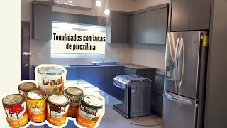 Como pintar y lacar muebles finos en COLORES CERRADOS con lacas de PIROXILINA 🎨 [upl. by Aninay]