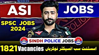 🔥 latest ASI vacancies  Assistant SubInspector jobs in Sindh Police 1821 jobs [upl. by Junina16]