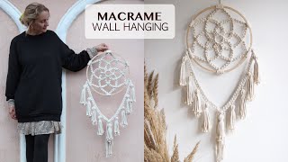 DIY Tutorial Macrame Mandala  Macrame Boho Wall Hanging  Boho Wedding [upl. by Grieve]