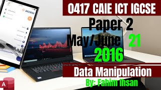 IGCSE ICT 0417P212016 May  June Database [upl. by Willmert]