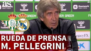 BETIS 0  REAL MADRID 0  RUEDA de PRENSA de MANUEL PELLEGRINI  Diario AS [upl. by Appleby441]