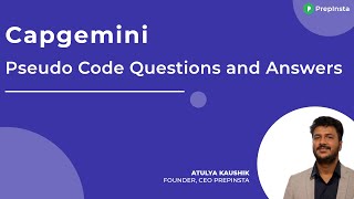 Capgemini Pseudo Code Questions and Answers [upl. by Michale]