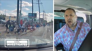 VIDEO Man drives through Portland Grand Floral Parade route nearly hitting people [upl. by Sairu]