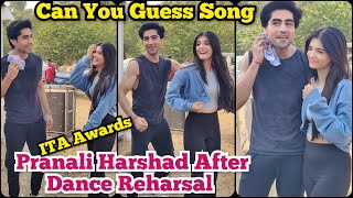 Harshad Chopda With Pranali Rathod Cute Moments After Dance Reharsal of ITA Awards  Harshali Abhira [upl. by Airda273]