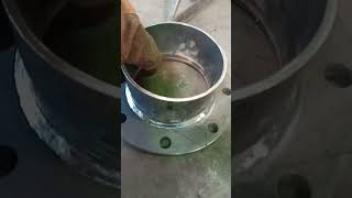 plate flange with pipe fcaw welding process [upl. by Nosduh523]