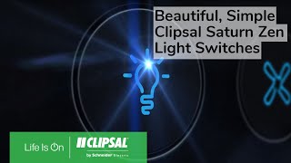 Beautiful Simple Clipsal Saturn Zen Light Switches [upl. by Trebma]