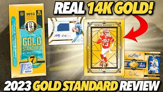 CHASING THE 14K GOLDEN TICKET 11s 😳🔥 2023 Panini Gold Standard Football FOTL Hobby Box Review [upl. by Trebliw982]