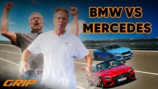 Duell der SportCabrios 😎🔥BMW M8 Competition mit 625 PS 🤜🤛 MercedesAMG SL 63 mit 585 PS 💪🤩  GRIP [upl. by Aloysia492]