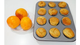 Persimmon muffins recipe  perfect persimmon cupcake [upl. by Neellek189]