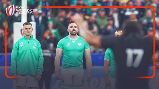 Irelands incredible response to New Zealand Haka  Rugby World Cup 2023 [upl. by Eillo]