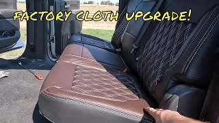 Huge interior upgrade Katzkin leather install 2022 Chevrolet Silverado [upl. by Solomon421]