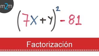 Factorización por diferencia de cuadrados │ ej 1 [upl. by Luhe733]