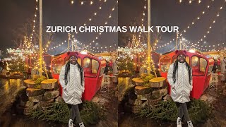 Zurich Christmas Market Walking Tour 2023 [upl. by Meelak]