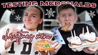 TRYING THE NEW MCDONALDS CHRISTMAS MENU [upl. by Brody67]