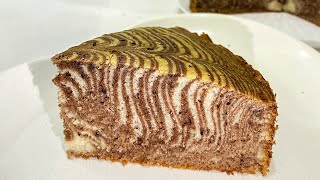 Zebra Cake Recipe  Marble Cake  Easy Cake Recipe at Home [upl. by Selij]