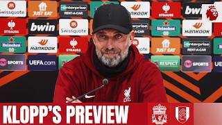 Striker selections rotation options amp Kelleher  Jürgen Klopp  Liverpool vs Fulham [upl. by Snevets]