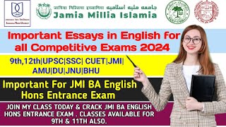 12th English Important Essays 2024  10 most Imp 2nd Year English Essays 2024  FscPart2 [upl. by Ulla176]