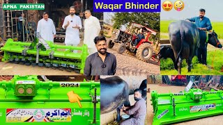 Waqar BhinderMalti Speed Rotavator DeliveredM Akram Zari Industry Manawala10 Lakh de Maj😍MF375🫣 [upl. by Lertnom]