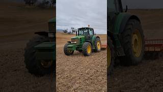 Running the high speed disc on covercrop stubbles agriculture ytshorts vaderstad johndeere [upl. by Anabal205]