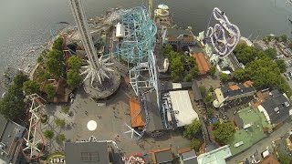 Intamin Tilt Freefall Giant Drop Gröna Lund 2016 POV Onride [upl. by Enair564]