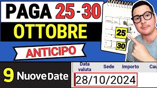 INPS PAGA TRIPLO 28 OTTOBRE ➜ DATE PAGAMENTI ADI ASSEGNO UNICO PENSIONI 730 NASPI BONUS 100€ SFL [upl. by Mariana329]