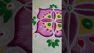 Beautiful multi colour three Rangoli designs for festival rangoli easyrangoli [upl. by Spike]