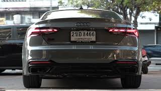 Audi A5 45TFSi  MufflerDesign CatBack Exhaust sound [upl. by Ahkihs]