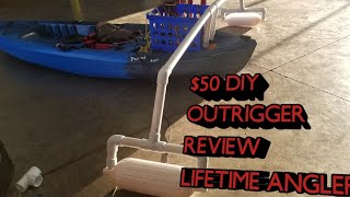 DIY OUTRIGGERS STABILIZATION NO DRILL HOLES Lifetime Tamerack ANGLER Kayak Plus Review [upl. by Lunneta]