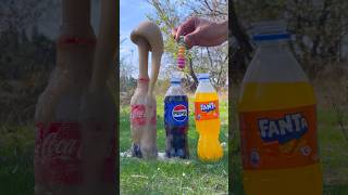 “Battle of Soda Coke vs Pepsi and Fanta vs Mentos” 🔥 cokevsmentos experiment [upl. by Most505]