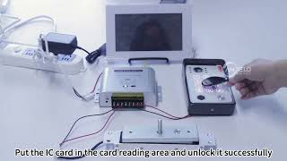 94218 Doorbell how to set passwordfingerprintuser access card unlocking [upl. by Eibor]