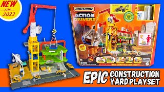 2023 Matchbox Action Drivers Epic Construction Yard with Lights amp Sounds Unboxing and Build [upl. by Eltsyrhc504]