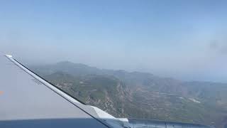 Approach and Landing in Dalaman Airport on the southwestern coast of Turkey in Muğla Province [upl. by Marlea48]