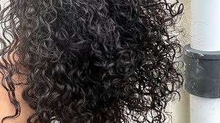 Full curly wig revamp with silicon mix and keratin [upl. by Mather]