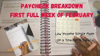 Paycheck Breakdown  Weekly Meal Planning  Budget On A Teacher Salary [upl. by Leruj32]