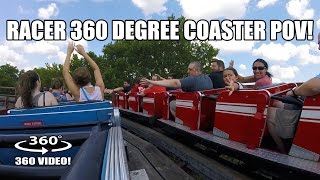 Racer Wooden Roller Coaster 360 Degree POV Kennywood Pittsburgh PA  Filmed w Giroptic 360 [upl. by Nannette]