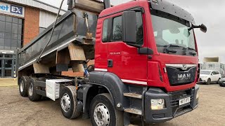 MAN TGS 35420 EURO 6 8X4 STEEL TIPPER 2017  MV17 VFS [upl. by Enneirb]