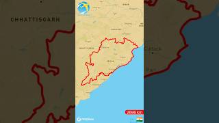 Odisha map routes routemaps geography india universalmaps [upl. by Marinelli953]