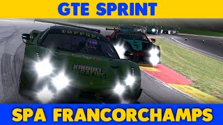 GTE Sprint at Spa Francorchamps  S4 2024 iRacing [upl. by Vernon]